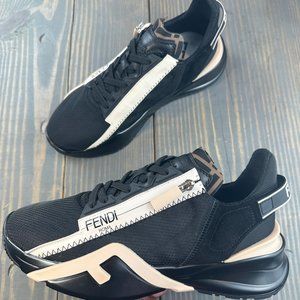 Fendi Women's Black and Tan Trainers